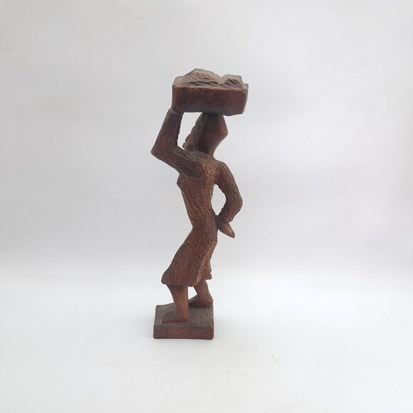 Jamaican Carved Statue - Picture 4 of 11